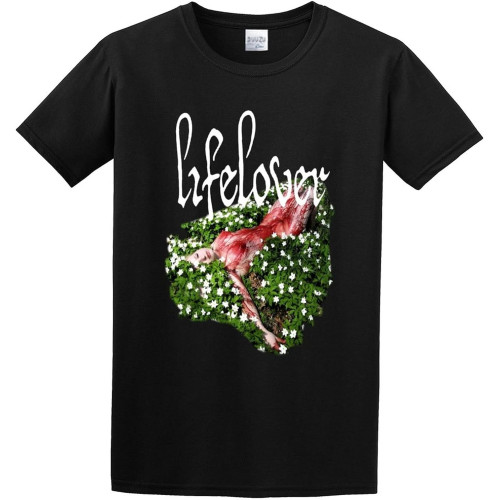 Men's Classic Tshirt Lifelover 'Pulver' Black Cotton Tee
