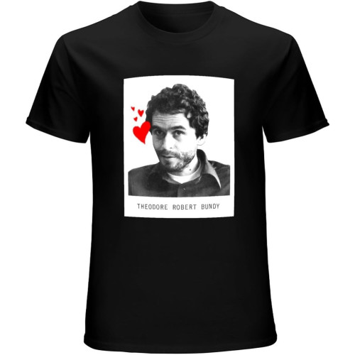 Ted Bundy Hearts- Serial Killer T-Shirt Black