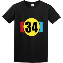 Kevin Schwantz Numero 34 Biker Black Cotton Tee Kevin Schwantz Numero 34 Biker Black Cotton Tee