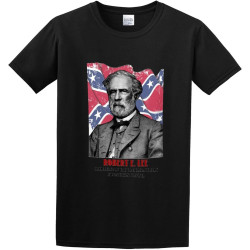 Robert E Lee General USA Black Cotton Tee Robert E Lee General USA Black Cotton Tee