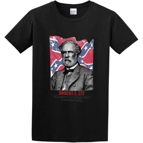 Robert E Lee General USA Black Cotton Tee Robert E Lee General USA Black Cotton Tee
