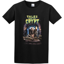 Men's Classic Tshirt Tales from The Crypt Movie Black Cotton Tee Men's Classic Tshirt Tales from The Crypt Movie Black Cotton Tee