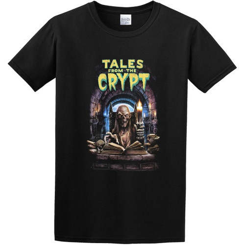 Men's Classic Tshirt Tales from The Crypt Movie Black Cotton Tee Men's Classic Tshirt Tales from The Crypt Movie Black Cotton Tee