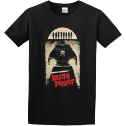Men's Classic Tshirt Death Proof Stuntman Mike Skull Tarantinos Retro Kurt Horror Film Black Cotton Tee Men's Classic Tshirt Death Proof Stuntman Mike Skull Tarantinos Retro Kurt Horror Film Black Cotton Tee