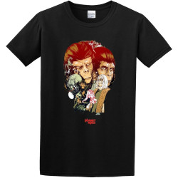 Men's Classic Tshirt Apes Planet 1 Black Cotton Tee Men's Classic Tshirt Apes Planet 1 Black Cotton Tee