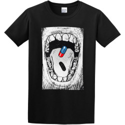 U-BASIC Akira Pill Red Blue Psychopath Matrix Manga Psychonaut T-Shirt Black U-BASIC Akira Pill Red Blue Psychopath Matrix Manga Psychonaut T-Shirt Black