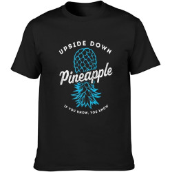 U-BASIC Upside Down Pineapple Swinger Retro T-Shirt Black U-BASIC Upside Down Pineapple Swinger Retro T-Shirt Black