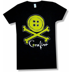Coraline Cross Bones Other Side Girls Juniors Black T Shirt New Men's Coraline Cross Bones Other Side Girls Juniors Black T Shirt New Men's
