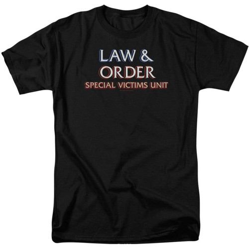 HOUKEEYUE Law and Order SVU Logo Adult T-Shirt Black HOUKEEYUE Law and Order SVU Logo Adult T-Shirt Black