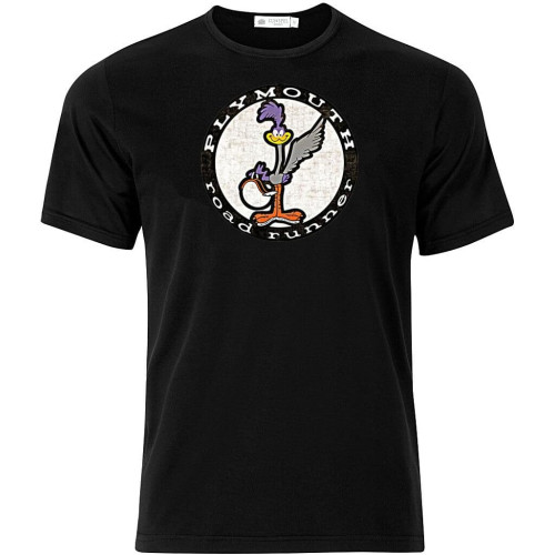 HOUKEEYUE Plymouth Road Runner - Graphic Cotton T Shirt Short & Long Sleeve Black HOUKEEYUE Plymouth Road Runner - Graphic Cotton T Shirt Short & Long Sleeve Black