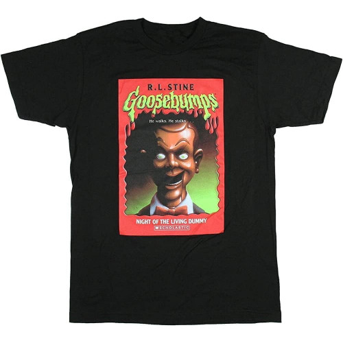 HOUKEEYUE Goosebumps Shirt Men's Night of The Living M~u~m~m~y Book Cover Tee T-Shirt Black