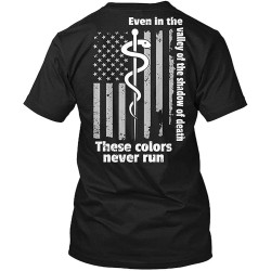 HOUKEEYUE These Colors Never Run Thin White Line - Even in The Tagless Tee T-Shirt Black HOUKEEYUE These Colors Never Run Thin White Line - Even in The Tagless Tee T-Shirt Black