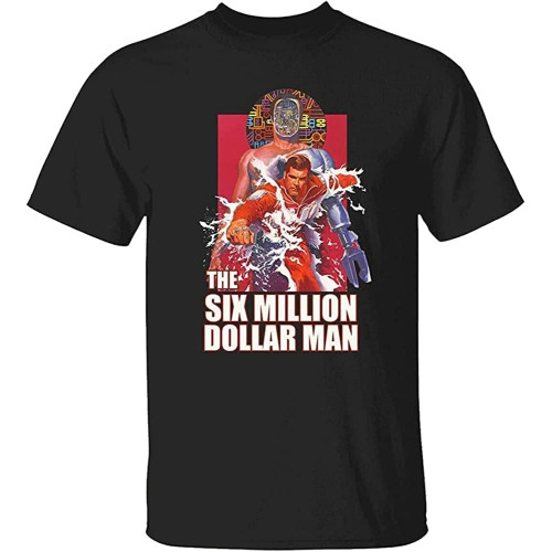 Six-Million Dollar Man Ultra Cotton T-Shirt Black Six-Million Dollar Man Ultra Cotton T-Shirt Black
