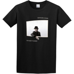 Leonard Cohen You Want It Darker Album Organic Cotton Popularity Body Sculpting Street T-Shirt Black