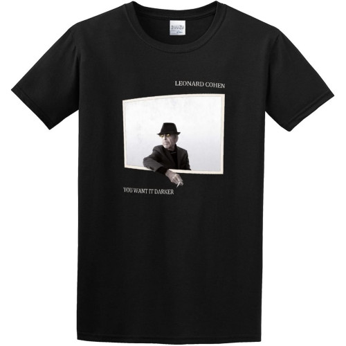 Leonard Cohen You Want It Darker Album Organic Cotton Popularity Body Sculpting Street T-Shirt Black Leonard Cohen You Want It Darker Album Organic Cotton Popularity Body Sculpting Street T-Shirt Black