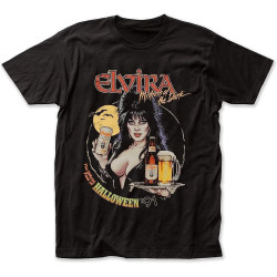HOUKEEYUE Elvira Mistress of Fright Light T-Shirt Black