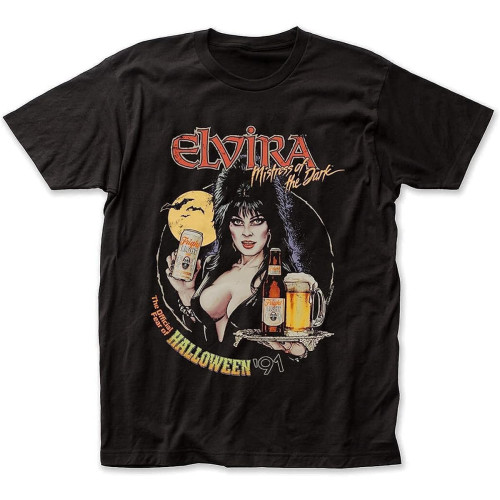 HOUKEEYUE Elvira Mistress of Fright Light T-Shirt Black HOUKEEYUE Elvira Mistress of Fright Light T-Shirt Black