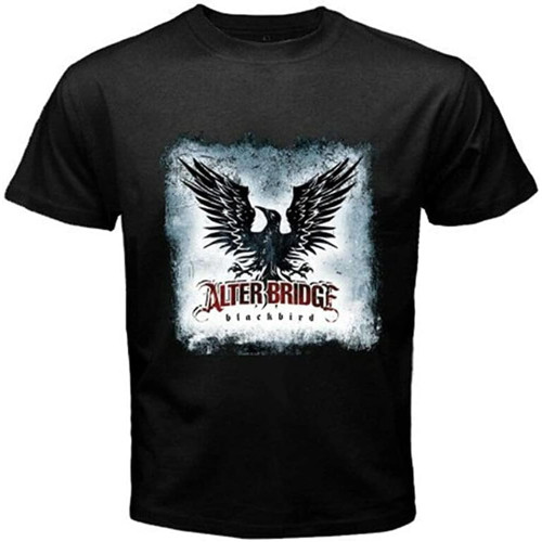 HOUKEEYUE New Alter Bridge Grunge Blackbird Men's Black T-Shirt Size S to 3XL