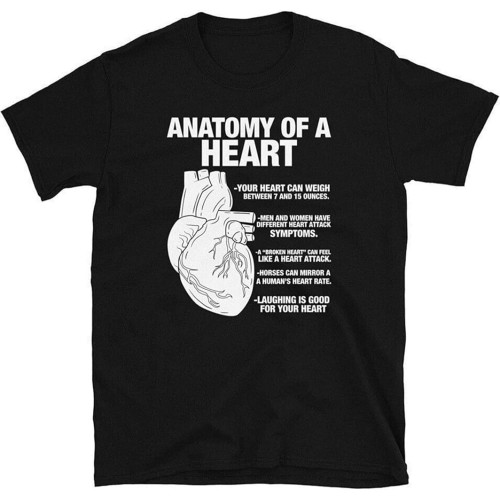 XIU CHUAN Anatomy of A Heart Human Anatomical Cardiologist T-Shirt BlackBlackchristmas t Shirts Mens