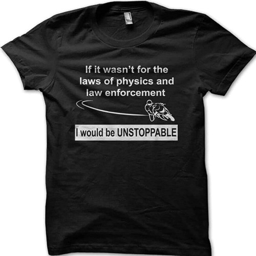 Biker Motorcyclist Unstoppable Dad Birthday Funny Mens T-Shirt