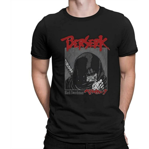 Black Swordsman Wind T Shirt for Men 100% Cotton Casual T-Shirts Round Collar Berserk Guts Griffith Behelit Manga Tees Graphic Black Swordsman Wind T Shirt for Men 100% Cotton Casual T-Shirts Round Collar Berserk Guts Griffith Behelit Manga Tees Graphic