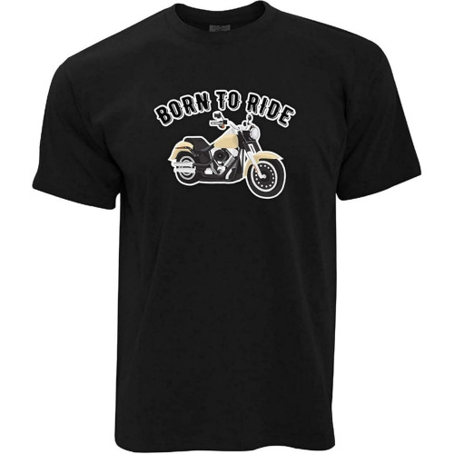Biker Mens T Shirt Born to Ride Motorcycle Slogan Motorbike Art Gift Idea1