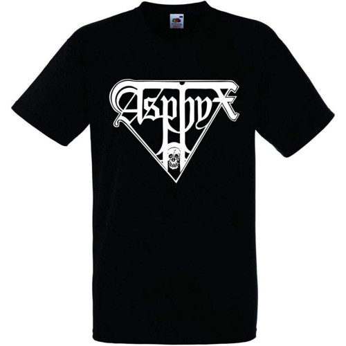 ASPHYX Logo Black T-Shirt Men Shirt Rock Band Tee Music