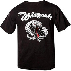 Wopson Men's Whitesnake T-Shirt Tee Wopson Men's Whitesnake T-Shirt Tee