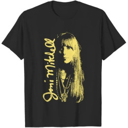 Joni Mitchell 1970S Vintage Singer T-Shirt Unisex Short Sleeve T-Shirt Full Size Joni Mitchell 1970S Vintage Singer T-Shirt Unisex Short Sleeve T-Shirt Full Size