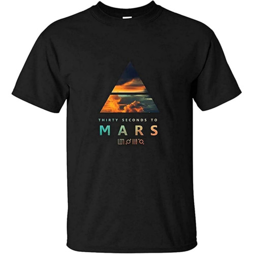 XIU CHUAN Men's 30 Seconds to Mars T-Shirt,Black XIU CHUAN Men's 30 Seconds to Mars T-Shirt,Black