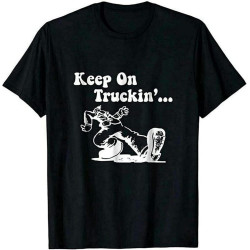 XIU CHUAN Men's Robert Crumb Keep On Truckin Funny Comic Black T-Shirt Gift for Fans Funny Gift XIU CHUAN Men's Robert Crumb Keep On Truckin Funny Comic Black T-Shirt Gift for Fans Funny Gift