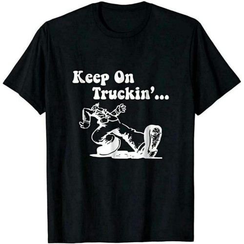 XIU CHUAN Men's Robert Crumb Keep On Truckin Funny Comic Black T-Shirt Gift for Fans Funny Gift XIU CHUAN Men's Robert Crumb Keep On Truckin Funny Comic Black T-Shirt Gift for Fans Funny Gift