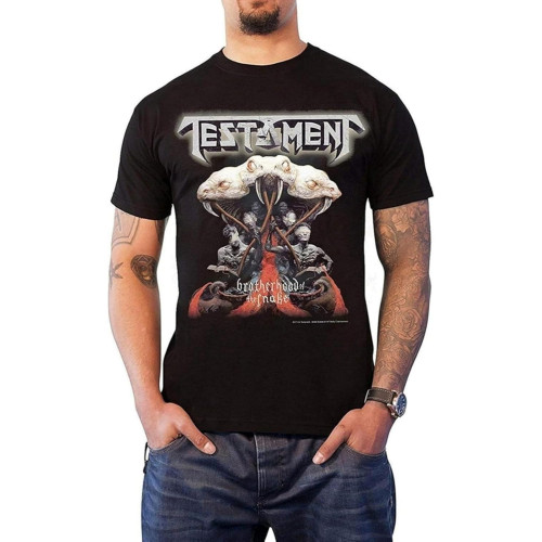 XIU CHUAN Custom Men's Summer Fashion T-Shirt Testament T Shirt Brotherhood of The Snake Mens Black Short Sleeve Funny T Shirts XIU CHUAN Custom Men's Summer Fashion T-Shirt Testament T Shirt Brotherhood of The Snake Mens Black Short Sleeve Funny T Shirts
