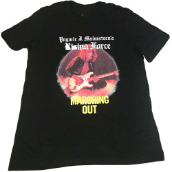 OUBAO Men's Yngwie J. Malmsteen'S Rising Force Band Metal T-Shirt Size Large Rare Black OUBAO Men's Yngwie J. Malmsteen'S Rising Force Band Metal T-Shirt Size Large Rare Black