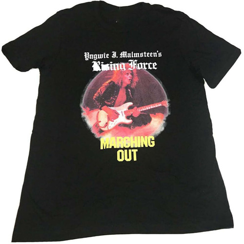 OUBAO Men's Yngwie J. Malmsteen'S Rising Force Band Metal T-Shirt Size Large Rare Black OUBAO Men's Yngwie J. Malmsteen'S Rising Force Band Metal T-Shirt Size Large Rare Black