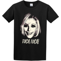 Man's T-Shirt Raffaella Carrà, Tuca Tuca, Vintage Image, Pop Art S-3XL Black XS Man's T-Shirt Raffaella Carrà, Tuca Tuca, Vintage Image, Pop Art S-3XL Black XS
