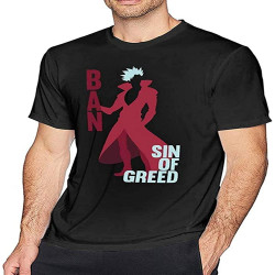 Men's Greed Ban Nanatsu No Taizai T-Shirt Tees Casual Blouse Tunic XS Men's Greed Ban Nanatsu No Taizai T-Shirt Tees Casual Blouse Tunic XS
