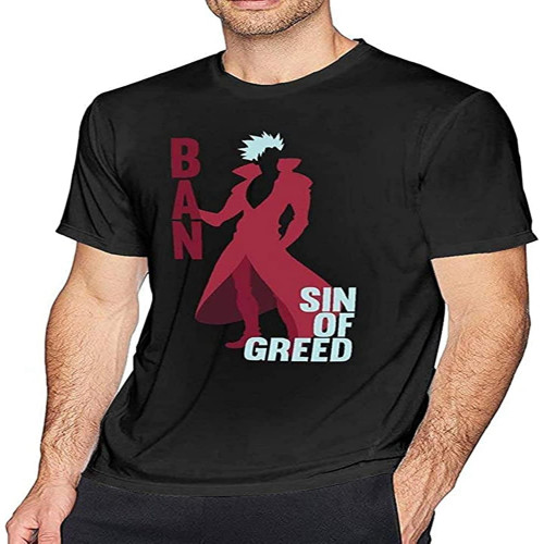 Men's Greed Ban Nanatsu No Taizai T-Shirt Tees Casual Blouse Tunic XS Men's Greed Ban Nanatsu No Taizai T-Shirt Tees Casual Blouse Tunic XS