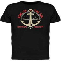 Men's King of The Sea North South Tee Men's T-Shirt-Black