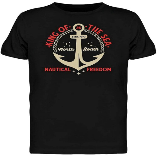 Men's King of The Sea North South Tee Men's T-Shirt-Black Men's King of The Sea North South Tee Men's T-Shirt-Black