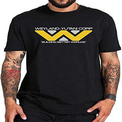 Men's Weyland Yutani T Shirt Aliens Tshirt Movie Print 100% Cotton Breathable EU Size Tops