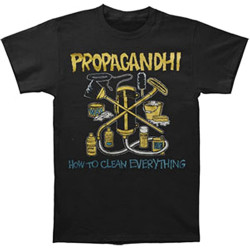 OUBAO Mens How to Clean Everything T Shirt Black OUBAO Mens How to Clean Everything T Shirt Black