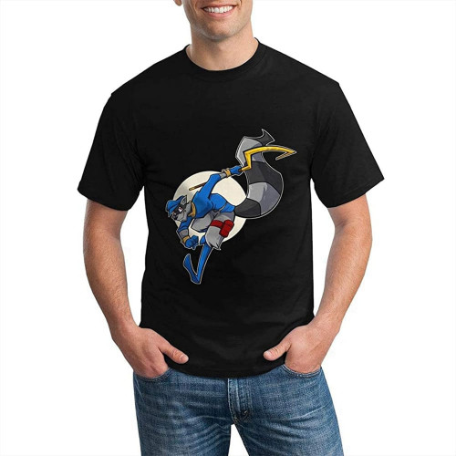 Cool Sly Cooper Mans T Shirts Short Sleeves Round Neck Tees Summer Casual Tops XS