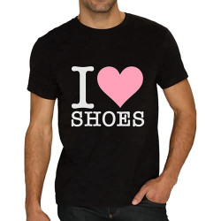 OUBAO Short-Sleeved Print t-Shirt top Mens i Love Shoes Stripes Casual Cotton Retro Graphic Fashion XS OUBAO Short-Sleeved Print t-Shirt top Mens i Love Shoes Stripes Casual Cotton Retro Graphic Fashion XS