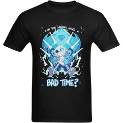 OUBAO Men's Undertale Sans Do You Wanna Have A Bad Time Tshirt OUBAO Men's Undertale Sans Do You Wanna Have A Bad Time Tshirt