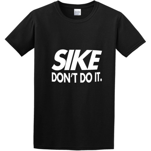 OUBAO Man's T-Shirt Print Sike Dont Do It Cotton S-3XL Black XS
