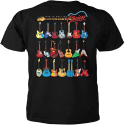OUBAO Guitar T Shirt Life is Full of Important Choices XS OUBAO Guitar T Shirt Life is Full of Important Choices XS