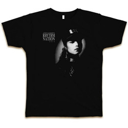 Janet Jackson Rhythm Nation Custom Mens T Shirt TeeConcert New Black