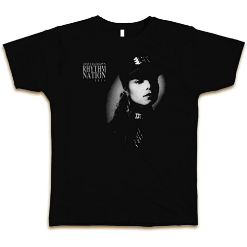 Janet Jackson Rhythm Nation Custom Mens T Shirt TeeConcert New Black Janet Jackson Rhythm Nation Custom Mens T Shirt TeeConcert New Black