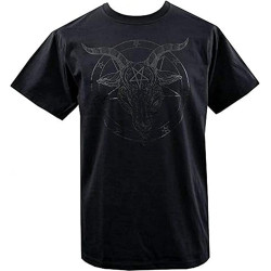 Mens T-Shirt Baphomet Pentagram SATANTIC Occult Church of Satan Goat Goth Devil Shirt Mens T-Shirt Baphomet Pentagram SATANTIC Occult Church of Satan Goat Goth Devil Shirt
